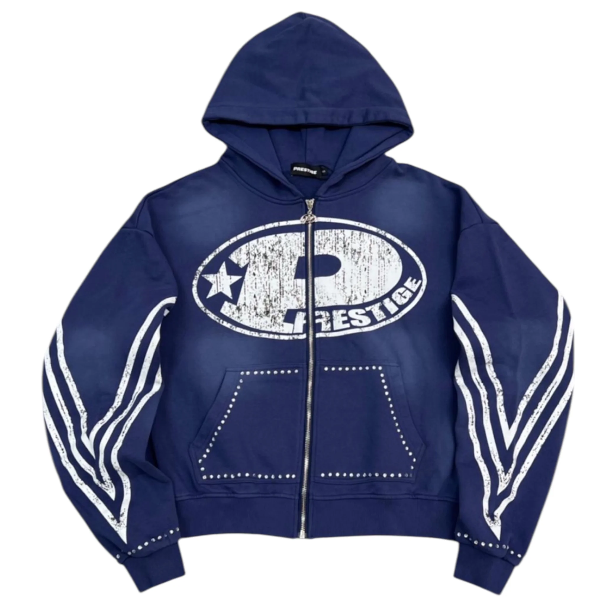 Prestige "P Logo" Rhinestone Hoodie - Image 2