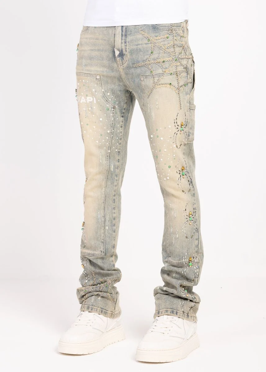 Guapi Emerald Spider Denim Jeans - Image 2