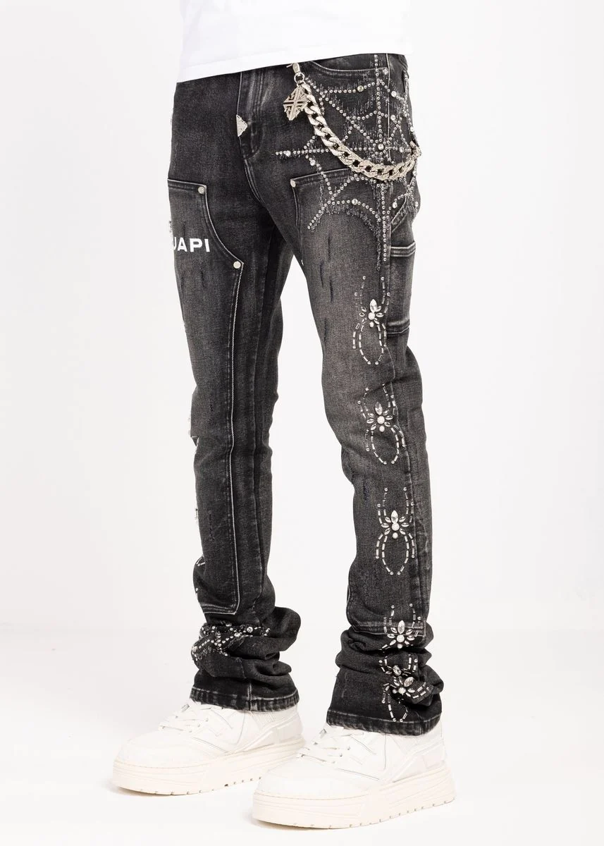 Guapi Obsidian Spider Denim Jeans - Image 2