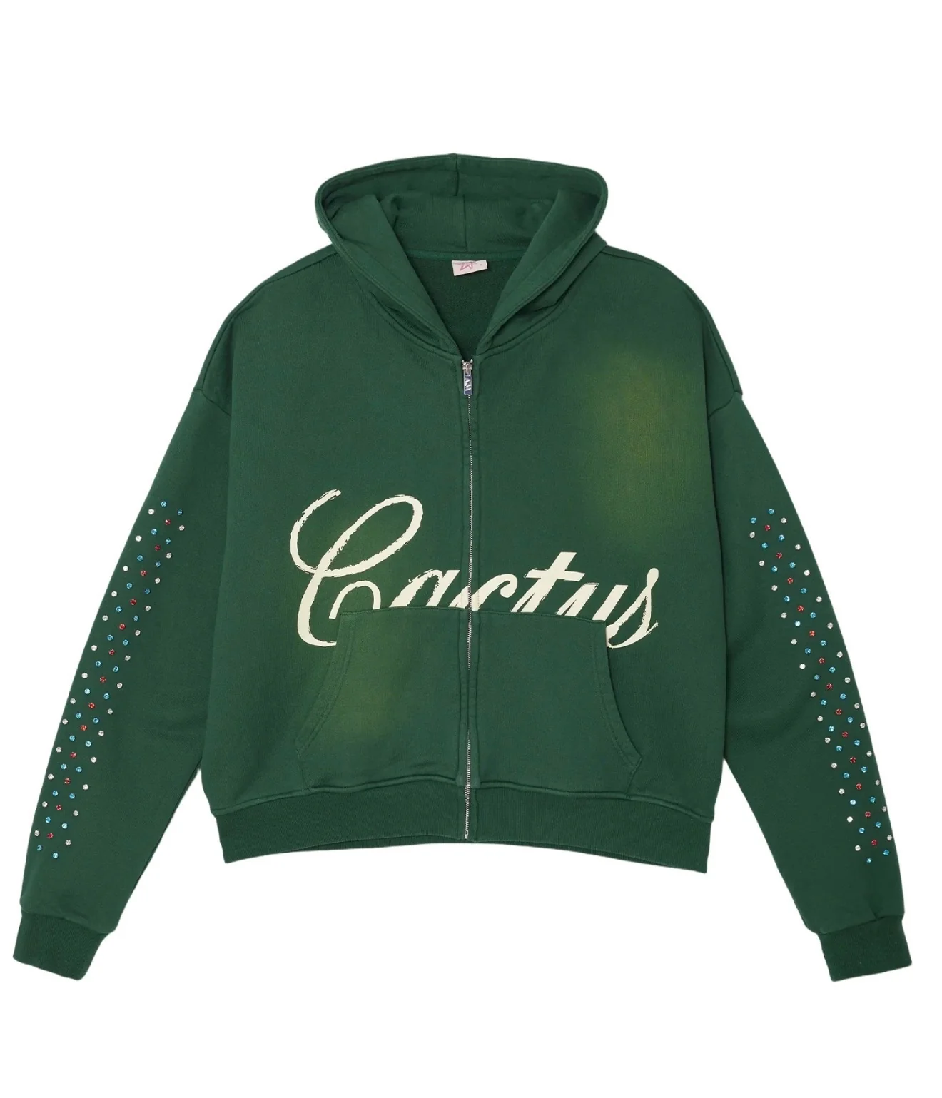 Hidden Crystal Zip Hoodie