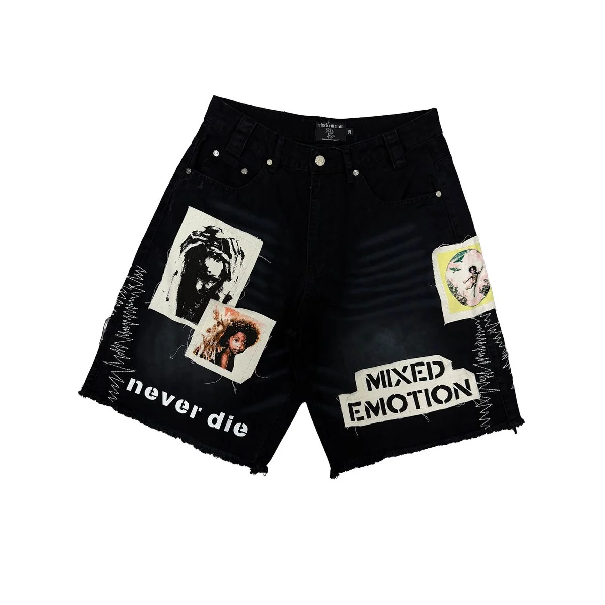 Mixed Emotion Black 'Chaos' Carpenter Shorts