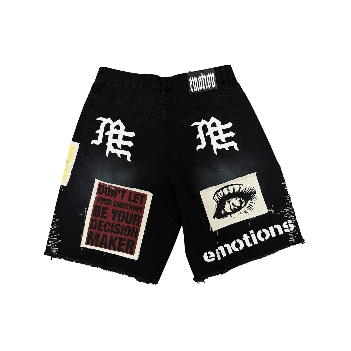 Mixed Emotion Black 'Chaos' Carpenter Shorts - Image 2